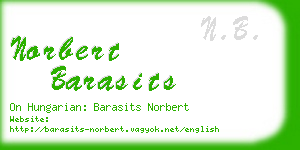 norbert barasits business card